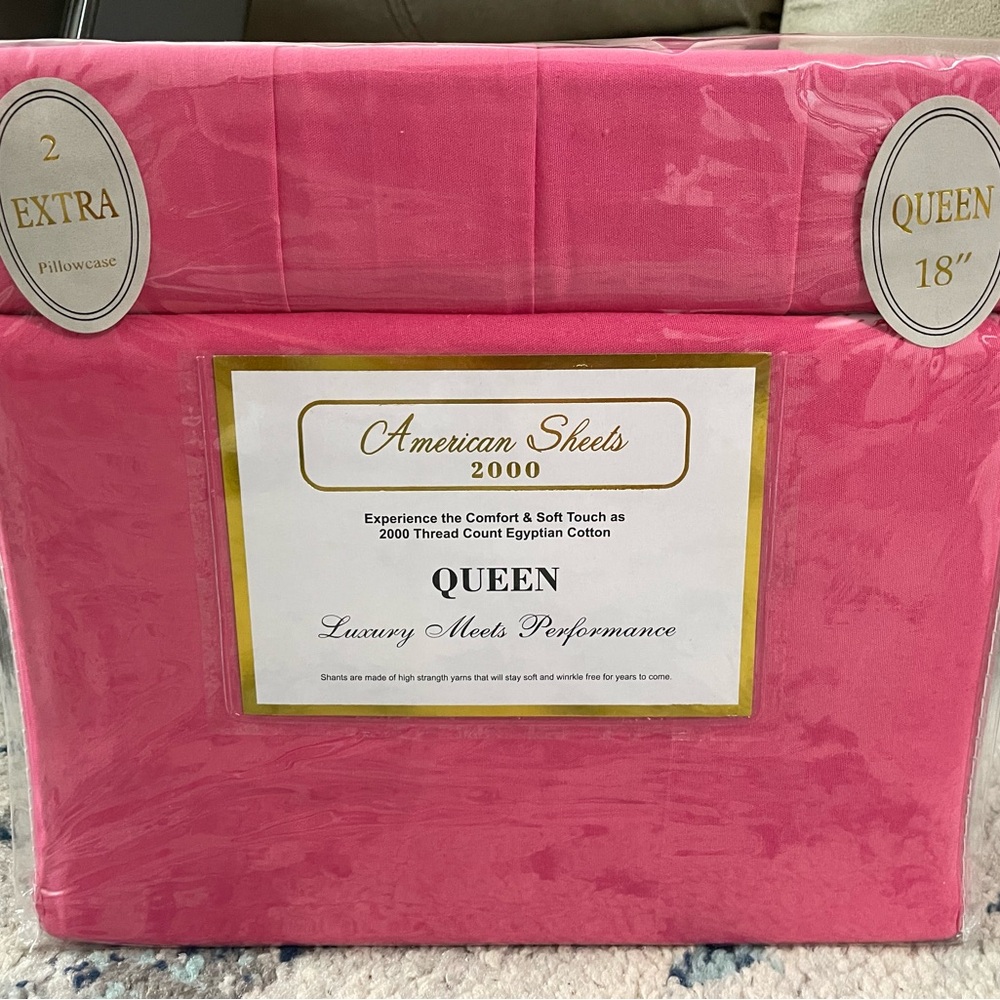 American Sheets: Queen Pink Bedding Set